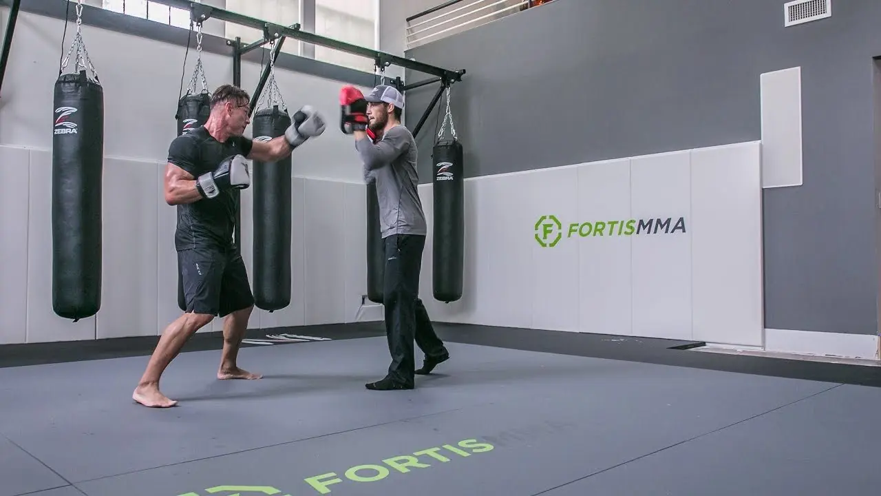 Pad work in the Fortis bag room